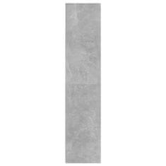 Vidaxl Knjižna omara/pregrada betonsko siva 40x30x135 cm