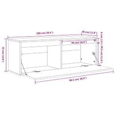 Vidaxl Stenska omarica medeno rjava 100x30x35 cm trdna borovina