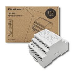 Qoltec napajalnik qoltec din rail | 92w | 24v | 3,83a | siva