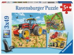 Ravensburger Stroji sestavljanka, 3x49 delov