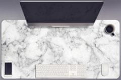 Decormat Podloga za mizo Beli marmor 100x50 cm 