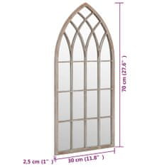 Vidaxl Ogledalo peščeno 70x30 cm železno za notranjo uporabo