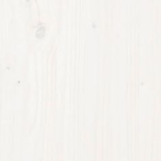 Vidaxl Nočna omarica bela 40x35x61,5 cm trdna borovina