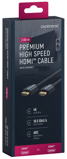 CLICKTRONIC HDMI 2.0 4K 60Hz 2m kabel