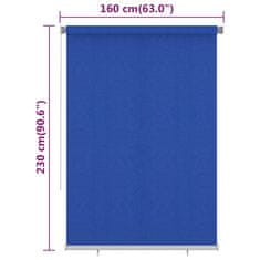 Vidaxl Zunanje rolo senčilo 160x230 cm modro HDPE