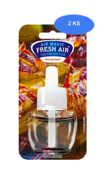 Fresh Air rezervno polnjenje električnega osvežilca zraka 19 ml Sadna torta (2 kos.)