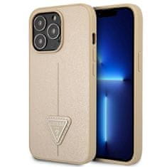 Guess GUHCP13LPSATLE iPhone 13 Pro / 13 6,1" bež/beige trdi ovitek SaffianoTriangle Logo