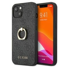 Guess GUHCP13S4GMRGR iPhone 13 mini 5,4" siv trdi ovitek 4G s stojalom za obroč