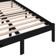 shumee 810429 Bed Frame Solid Wood Pine 120x200 cm Black