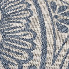 Vidaxl Zunanja preproga ploščato tkanje 80x250 cm modri vzorec