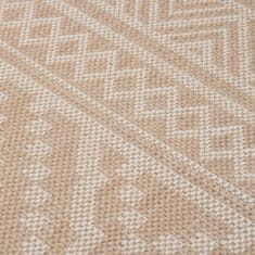 Vidaxl Zunanja preproga ploščato tkanje 200x280 cm rjave črte