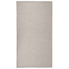 Vidaxl Zunanja preproga ploščato tkanje 80x150 cm taupe