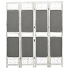 Vidaxl 338555 4-Panel Room Divider Grey 140x165 cm Fabric