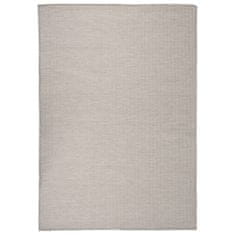 Vidaxl Zunanja preproga ploščato tkanje 160x230 cm taupe