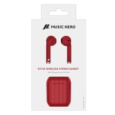 SBS Style Music Hero slušalke, brezžične, rdeče
