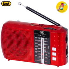 Trevi RA 7F20, Bluetooth, MP3, USB/MicroSD, polnilna baterija radijski sprejemnik, rdeč