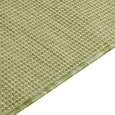 Vidaxl Zunanja preproga ploščato tkanje 80x150 cm zelena