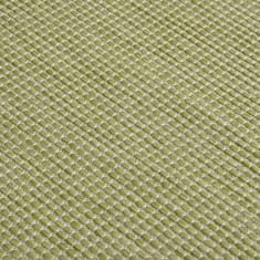 Vidaxl Zunanja preproga ploščato tkanje 120x170 cm zelena