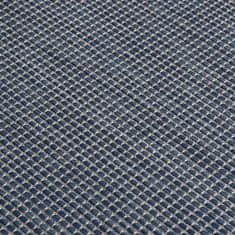 Vidaxl Zunanja preproga ploščato tkanje 140x200 cm modra