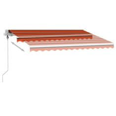 Vidaxl Avtomatska tenda LED + senzor 300x250 cm oranžna/rjava