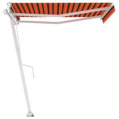 Vidaxl Prostostoječa avtomatska tenda 350x250 cm oranžna/rjava