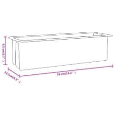 Vidaxl Cvetlična korita za evro palete 12 kosov siva 36x13,5x9,5 cm PP