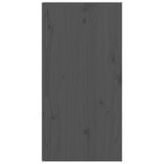 Vidaxl Stenska omarica 2 kosa siva 30x30x60 cm trdna borovina