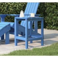 Vidaxl Vrtna miza Adirondack aqua modra 38x38x46 cm HDPE