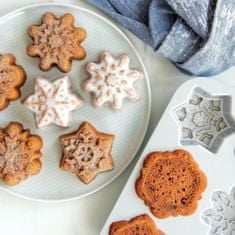 NordicWare Oblika za šest majhnih FROZEN piškotov v obliki modrih snežink