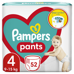 Pampers hlačne plenice Pants 4 Maxi (9-15 kg) Jumbo Pack 52 kosov