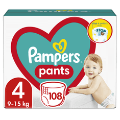 Pants hlačne plenice, Velikost 4, 9–15 kg, 108 kosov