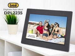 Trevi DPL2235 digitalni foto okvir, 25,65 cm, na dotik, WiFi Smart, 8GB in reža za MicroSD, črn