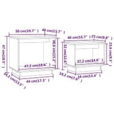 Vidaxl Komplet klubskih mizic 2 kosa trdna borovina