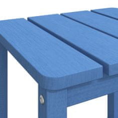 Vidaxl Vrtna miza Adirondack aqua modra 38x38x46 cm HDPE