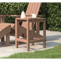 Vidaxl Vrtna miza Adirondack, bela, 38x38x46 cm, HDPE