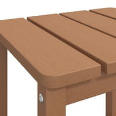 Vidaxl Vrtna miza Adirondack, bela, 38x38x46 cm, HDPE