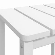 Vidaxl Vrtna miza Adirondack bela 38x38x46 cm HDPE