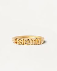 PDPAOLA Eleganten pozlačen prstan ESSENTIAL Gold AN01-608 (Obseg 54 mm)