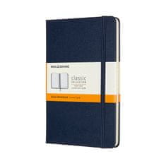 Moleskine beležnica, M, črtna, trde platnice, temno modra