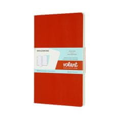 Moleskine Volant Journals beležnici, L, črtni, mehke platnice, modra in rdeča