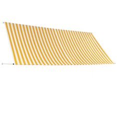 Vidaxl Zložljiva tenda 350x150 cm rumena in bela