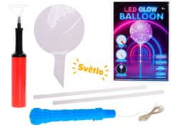 Mikro Trading Žareč napihljiv balon na baterije z LED lučjo v škatli