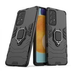 MG Ring Armor plastika ovitek za Samsung Galaxy A73, črna