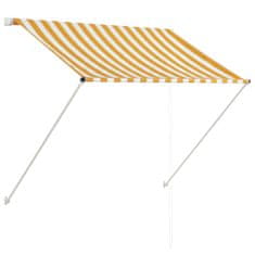 Vidaxl Zložljiva tenda 100x150 cm rumena in bela