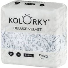 KOLORKY DELUXE VELVET Eko plenice za enkratno uporabo z žametno površino M (5-8 kg) 21 kosov