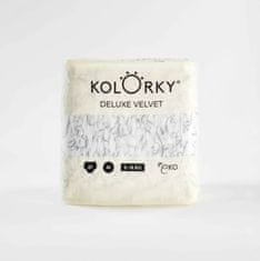 KOLORKY DELUXE VELVET Eko plenice za enkratno uporabo z žametno površino M (5-8 kg) 21 kosov