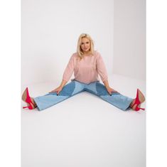 RELEVANCE Ženska asimetrična bombažna bluza plus size CLEMENTINA roza RV-BZ-7605.27X_384988 Univerzalni