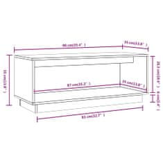 Vidaxl TV omarica črna 90x35x35 cm trdna borovina