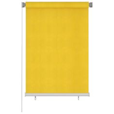 Vidaxl Zunanje rolo senčilo 100x140 cm rumeno HDPE