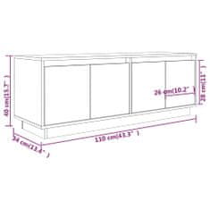 Vidaxl TV omarica 110x34x40 cm trdna borovina